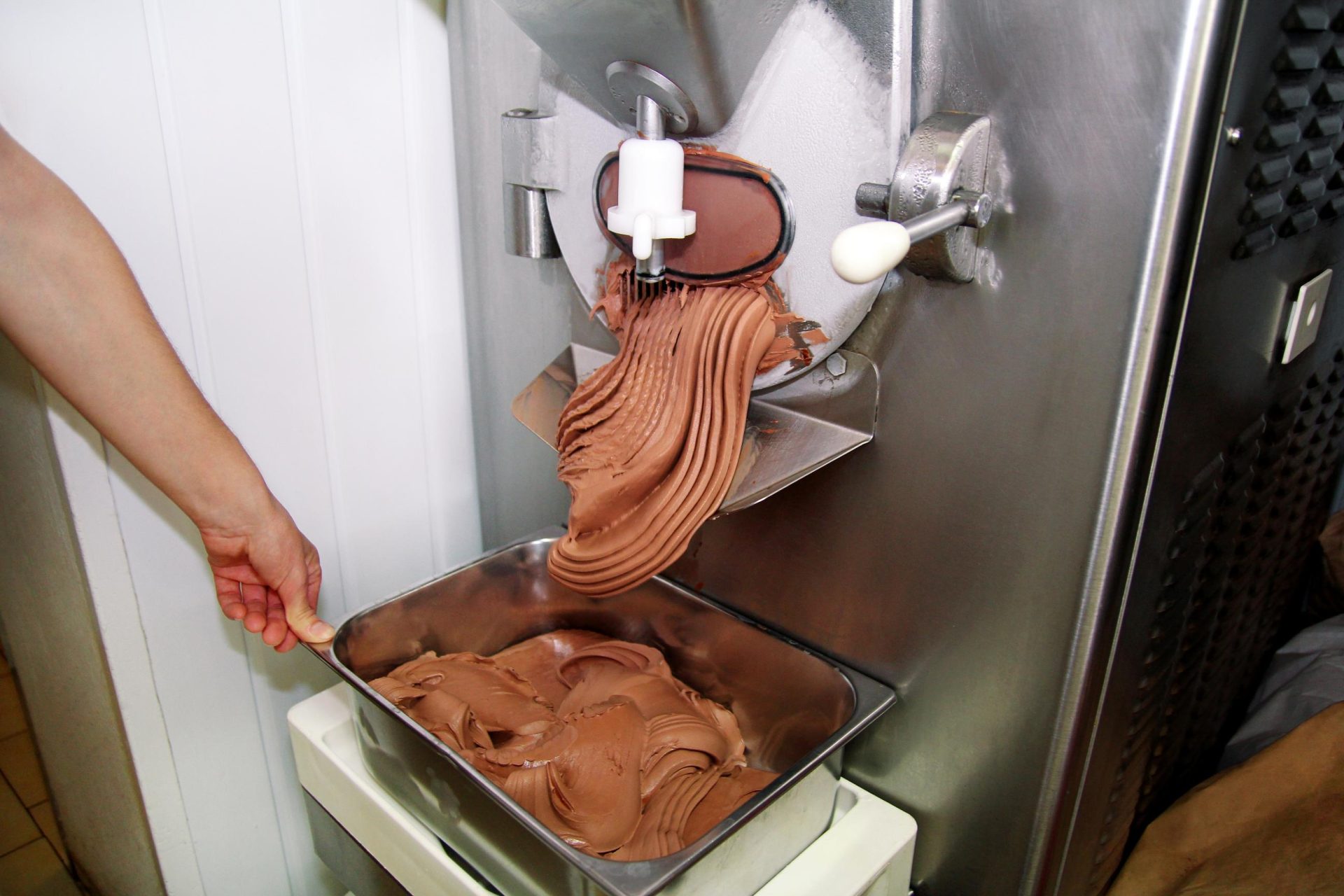 Máquina de helado de chocolate