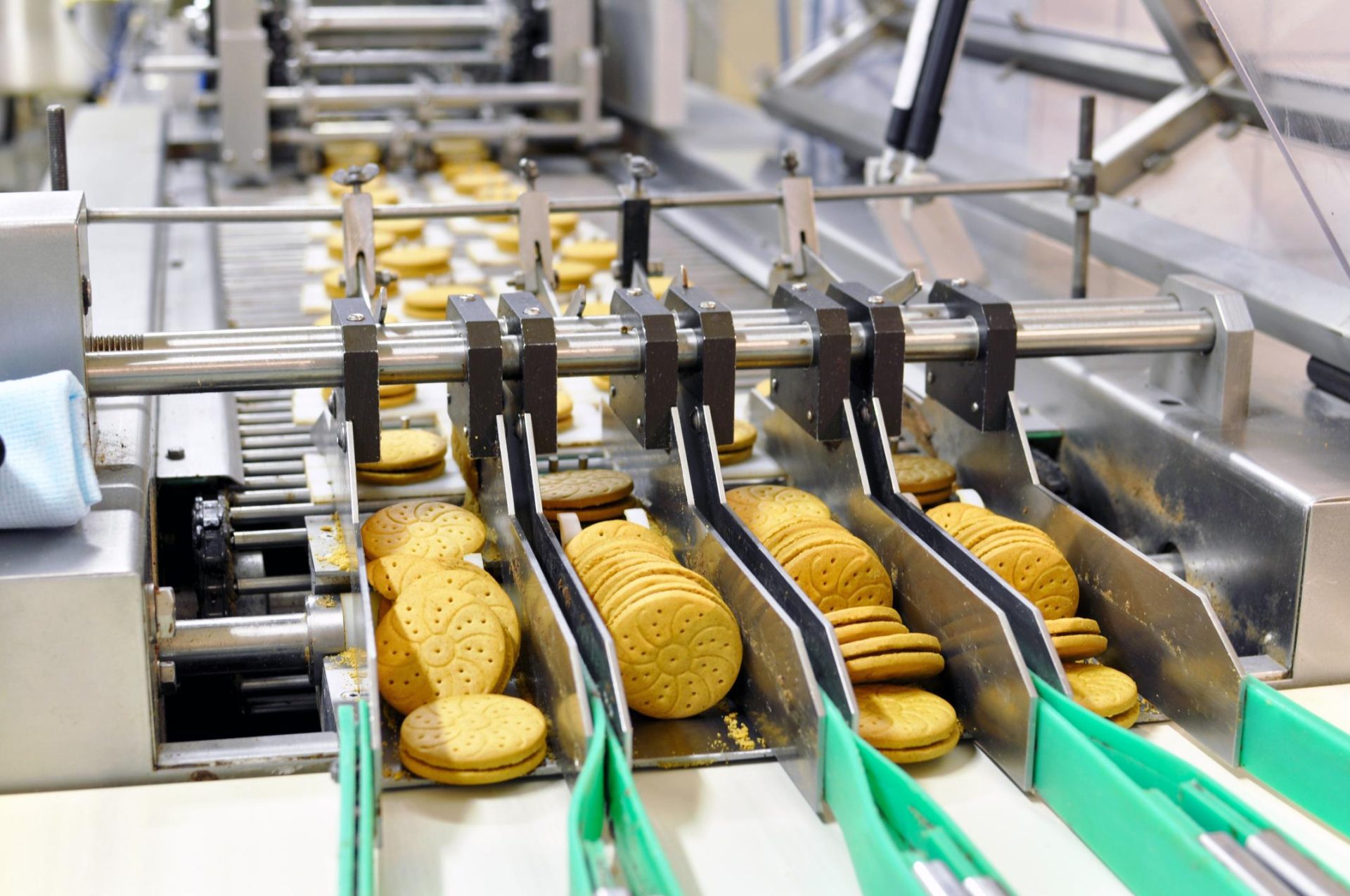 Cinta industrial con galletas